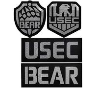 USEC Infrared Reflective Patch for Escaping Russia from Tarkov Bear - Military Tactical Patch - Decorative Appliques - Hook and Loop Back Fixing - Pack of 4