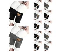 uSecee Womens Leggings for Winter Thermal Leggings for Womens Thermal Bottoms, Thick Fur Fleece Lined Leggings for Girls Ladies UK
