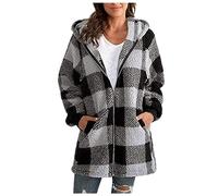 Womens Plaid Flannel Shirts Button Down Blouse Jacket Classic Vintage Boyfeiend Checked Shirt Tops Grey