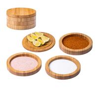 USEEKRIL 1 Piece 3-Tier Bamboo Margarita Salt Rimmer Set,Salt&Sugar Rimmer for Cocktails Drinks,Cocktail Glass Rimmer Tools with Magnetic Swivel Lid for Bartenders,Home Bar,Parties