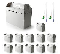 Useful Additions Cardboard Pet Carrier - Sturdy Travel Cage for Cats, Dogs, Rabbits, and More - Perfect as a Moving Box or as a Temporary Crate (12 Pack)