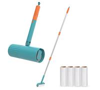 Useful Co Extendable Lint Roller -Lint Roller for Pet Hair, Couch Lint Roller, Large Lint Roller, Lint Roller for Floor with Sticky Sheets, 16cm to 110cm, 1 (7.5") Lint Roller + 4 Refills (Blue)