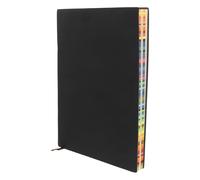 Useful Notepad Notepad for Daily Writing Students A5 Portable Size Undated Design Pu Paper Rainbow Edges Planner Diary Book for Office Accessories and Students Writing Journals