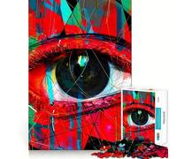 Useless Eyes 1000 Piece Adult Puzzles Logic Puzzle Play Precision Cut Smooth Edges for Family Gatherings (50x75cm)