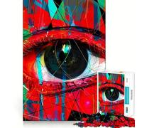 Useless Eyes Jigsaw for Teenagers1000 Pieces Mind Boost Game Firm Fit Secure Assembly Bonding Activity for Loved Ones (38x26cm)