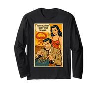 Useless Man Defusing Atom Bomb 1950s Comic Joke Long Sleeve T-Shirt