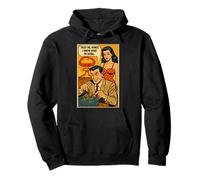 Useless Man Defusing Atom Bomb 1950s Comic Joke Pullover Hoodie