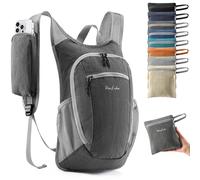 Uselike 10L Small Hiking Backpack Travel Daypack Lightweight Packable Back Pack for Women Men, Iron Grey, 15.5 x 9 x 3.5 inches, Classic