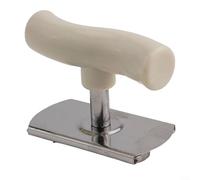 User focused lid extractor with rounded edges and secure hold for safe handling on slippery surfaces (white)