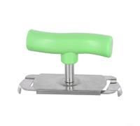 User focused lid extractor with rounded edges and secure hold for safe handling on slippery surfaces (green)