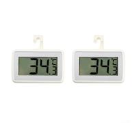 User Friendly 2 PCS Digital Refrigerator Thermometers with Bold Displays for Visual Accessibility Needs (Gray patch)