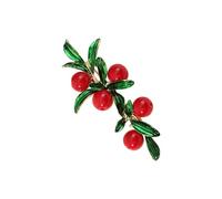 User Friendly Cranberry Fruit Pin Sophisticated Kirsite Jewelry Fashion Accessory for Fashionable Outfits Sustainable Fashion Accessory