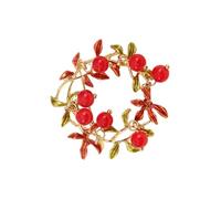 User Friendly Cranberry Fruit Pin Sophisticated Kirsite Jewelry Fashion Accessory for Fashionable Outfits Sustainable Fashion Accessory