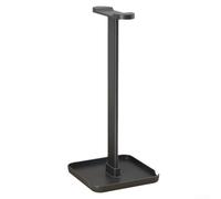 User Friendly Detachable Headphone Stand with Additional Storage Options Keeping Everything Within Reach (Black)