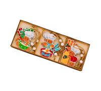 User-friendly Gingerbread Man Ornament Elegant Wooden Gingerbread Man Hanging Decoration for Kids and Adults alike