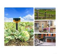 User Friendly Outdoor Motion Sensor System Powered by Solar Energy, Offering Various Sounds for Intruder Deterrence (Yellow)