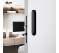 User Friendly Oval Pocket Door Lock for Effortless Locking and Unlocking (Black)