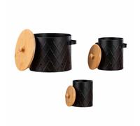 User Friendly Potato Onion Garlic Storage Bins With Bamboos Lids For Countertop Use In Restaurants And Homes Bamboos Lid Storage