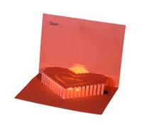 User Friendly Recycled Paper Heart Shape Recordable Popup Card That Lights Up on Touch for Various Celebration Unique Voice