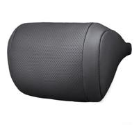 User-friendly S-shape Support Headrest Leather All-season Artificial Breathable Car Headrest Neck Pillow with Leather Nappa-style -regulating Seat Perforated for Cars(BLACK)