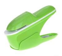 User-Friendly Stapleless Stapler for Managing Reports and Assignments Without Piercing or Adding Bulk (Is green)