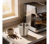 User-Oriented Structure Smooth Series Secure Cup for Release 8 Dishwasher (BES876) - for CNC-Polished 54mm Stainless Steel Coffee Dosing Silver(A)