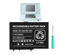 USG-003 Battery, 2500mAh 3.7V Rechargeable Li-Ion Batteries, Compatible with Nintendo DS Lite NDS Lite + Repair Tool (not for DSi, DSi XL and DSi-LL)
