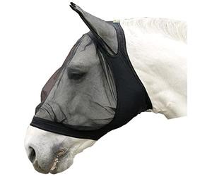 USG Fly Veil with Ear Protector, Pony, Lycra, Black