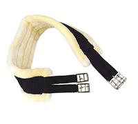 USG Nylon Long Strap with Faux Fur Padding, Black/Beige, 100 cm