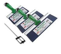 USG Sheetrock Pro Series Blue Steel Drywall Taping Knife with Matrix Style Handle 8"/10"/12" Plus FREE Mud Pan Mixing Blade