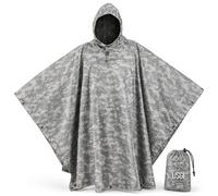 USGI Industries Military Style Poncho Multi Use Rip Stop Camouflage Rain Poncho, Acu, One size