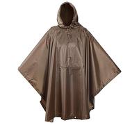 USGI Industries Military Style Poncho Multi Use Rip Stop Camouflage Rain Poncho, Coyote, One size