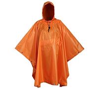 USGI Industries Military Style Poncho Multi Use Rip Stop Camouflage Rain Poncho, Orange, One size