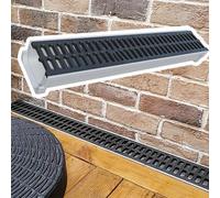 UShaped Drainage Channel Kit 412 Inch Wide HeavyDuty Grating for Yard & Driveway Rain Gutter Diverter for Garden & Garage 60x11x4 cm (23.6x4.3x1.5in)