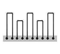 UShaped Metal Handrail for StairsSafety Railing for Indoor & Outdoor Steps Patios Gardens Lofts HallwaysDurable Transition Guard for Secure Access
