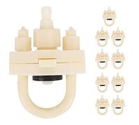 Ushaped Switch Accessory for Poultry Drinking Fountain, Thickened ABS Plastic, 10Pcs Set - Adjustable Buckle Design, Easy Installation, Compatible with 8mm and 9.5mm Pipes