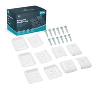 USHDHDID 10 Pack RV Camper Trailer Aluminum Extrusion Black Flat End Cap for Vinyl Trim Molding 1" with Screws (White)