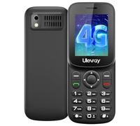 USHINING T185 | 4G Feature Phone with Dual Nano SIM Slot | 1.8“ LCD Screen | Bluetooth | 1000 mAh Battery | FM Radio | SIM Free Unlocked Senior Mobile Phone with Torch | Prepaid Basic Mobile | Black