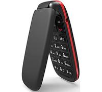 USHINING Unlocked Flip Mobile Phone Pay as You Go Simple Dual SIM Basic Button Sim Free Clamshell GSM Feature Phone 1.8"……(Black)