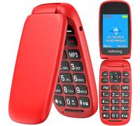 USHINING Unlocked GSM Flip Mobile Phone Big Button Easy to Use,SIM Free