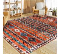 USHIRUG Aztec Aztec Area Rug, Tribal Style,160x200cm Geometric Abstract Bohemian Soft Washable Rugs, Moroccan Carpet for Office Lounges, Non-Slip Large-Area Rug for Living Rooms and Dining Rooms
