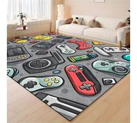 USHIRUG Retro Game Controller Area Rug, 60x90cm Classic Game Controller Player Room Large Area Carpet for Game Room Children's Room Decor Non-Slip 3D Printed Gaming Rugs, Bedroom Decor Accessories