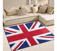 USHIRUG Union Jack British Flag Rug,60x110cm, Modern Indoor Large Area Rugs, Premium Quality Uk Themed Non-Slip Carpet Soft Durable Easy to Clean Rugs for Home Living Room Bedroom Office Dining Room