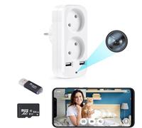 USHMMT Mini spy camera, hidden security camera 1080P high-definition WiFi wireless mini nanny camera with audio and video for monitoring homes/babies/pets