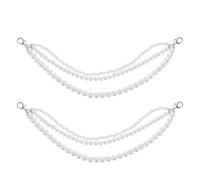 USHOBE 1 Pair Lightweight Detachable Imitation Pearl Shoe Chains for Women, Elegant Three-layer Shoe Chain Accessories for Sneakers and High Heels, for Daily and Formal Occasions