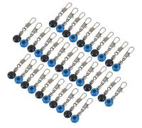 USHOBE 100pcs Stainless Steel Fishing Sinker Slide Blue Swivels
