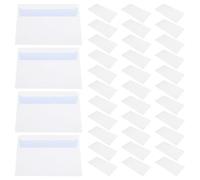 USHOBE 100pcs White Self Seal Envelopes Release Paper Confidential Security Mailing Envelopes for Business and Small Business Solutions 115x225mm Size
