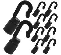 USHOBE 10pcs Black Boat Hooks for Kayak and Yacht Mooring, Heavy Duty Pom and Rubber Material, Compact Design that Doesn't Scratch Painting Finishes, Outdoor Sailing and Boating Accessory