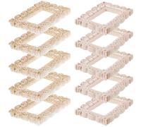 USHOBE 10pcs Mini Vintage Picture Frame Ornaments, Rectangular Resin Photo Frames with Delicate Carving Edges, Sturdy and Not Easy to Break, for Phone Case Decor and Small DIY Crafts
