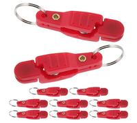 USHOBE 10pcs Quick Release Fishing Clips with Key Ring for Trolling Fishing Line and Snap Weights Abs Material Universal Weight Support Snag Escape Capability for Outdoor